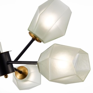 SLE205102-06 Люстра потолочная Латунь, Черный/Белый E27 6*60W TERRAMO-foto3