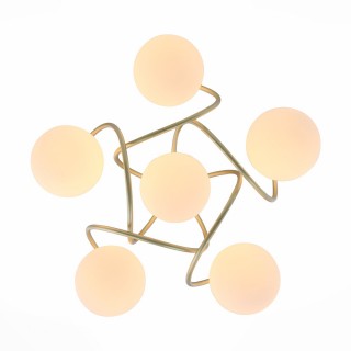 SL711.202.06 Люстра потолочная Золотистый/Белый E27 6*60W DELICATA-foto2