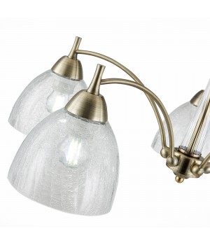 SLE104402-05 Люстра потолочная Бронза/Прозрачный E27 5*60W NUELE-foto3