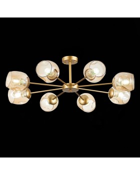 SLE155412-08 Люстра потолочная Золотистый/Янтарный E27 8*60W PALLO-foto7