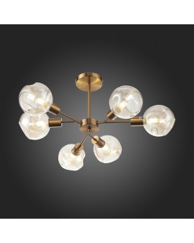 SLE155302-06 Люстра потолочная Античная медь/Янтарный E14 6*60W GENTORE-foto10