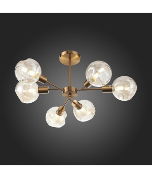 SLE155302-06 Люстра потолочная Античная медь/Янтарный E14 6*60W GENTORE-foto10