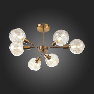 SLE155302-06 Люстра потолочная Античная медь/Янтарный E14 6*60W GENTORE-foto10