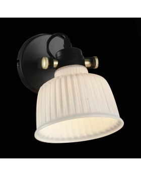 SL714.401.01 Бра Черный с золотом/Белый E14 1*40W ALETANTE-foto2