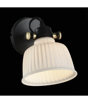 SL714.401.01 Бра Черный с золотом/Белый E14 1*40W ALETANTE-foto2