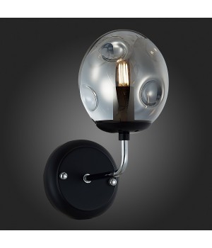 SLE106001-01 Светильник настенный Хром, Черный/Дымчатый E14 1*40W MAREA-foto5