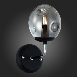 SLE106001-01 Светильник настенный Хром, Черный/Дымчатый E14 1*40W MAREA-foto5