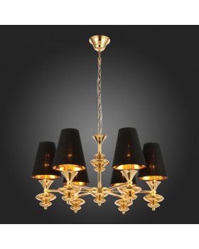 SL1137.203.06 Люстра подвесная Французское золото/Черный E14 6*40W RIONFO-foto7