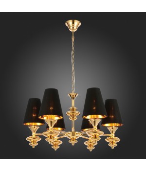 SL1137.203.06 Люстра подвесная Французское золото/Черный E14 6*40W RIONFO-foto7