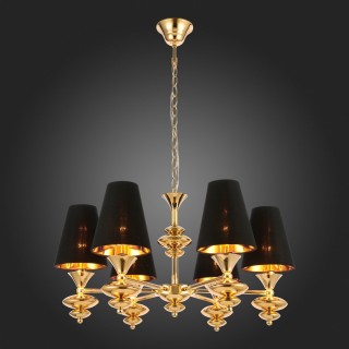 SL1137.203.06 Люстра подвесная Французское золото/Черный E14 6*40W RIONFO-foto7