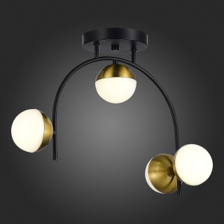 SLE6500-402-04 Люстра потолочная Черный,Золотистый/Белый LED 4*8W 4000K AARNIO-foto5