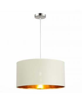 SLE300553-01 Светильник подвесной Никель/Золотистый, Светло-бежевый E27 1*40W BRESCIA-foto3