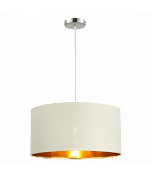 SLE300553-01 Светильник подвесной Никель/Золотистый, Светло-бежевый E27 1*40W BRESCIA-foto3