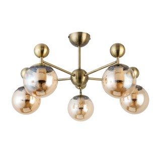 SLE106302-05 Люстра потолочная Бронзовый/Прозрачный, Янтарный E27 5*60W PECHIO-foto2