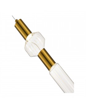 SL6117.203.02 Светильник подвесной ST-Luce Латунь/Золотой, Прозрачный LED 2*3W 3000K TACCHE-foto3