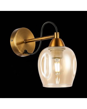 SLE110001-01 Светильник настенный Бронза/Янтарный E27 1*60W ACRO-foto2