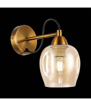 SLE110001-01 Светильник настенный Бронза/Янтарный E27 1*60W ACRO-foto2