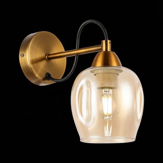 SLE110001-01 Светильник настенный Бронза/Янтарный E27 1*60W ACRO-foto2