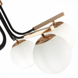 SLE106803-05 Люстра подвесная Французское золото, Черный/Белый E14 5*40W SONCO-foto10