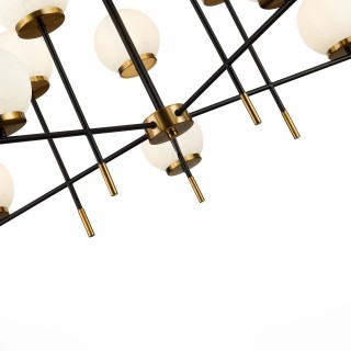 SL1203.402.10 Люстра потолочная ST-Luce Черный, Латунь/Белый E27 10*60W LIMANO-foto3