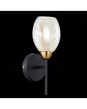 SLE155501-01 Бра Черный, Латунь/Янтарный E14 1*40W GLOA-foto4