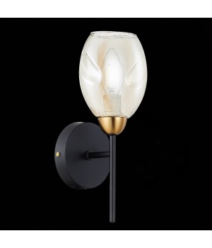 SLE155501-01 Бра Черный, Латунь/Янтарный E14 1*40W GLOA-foto4