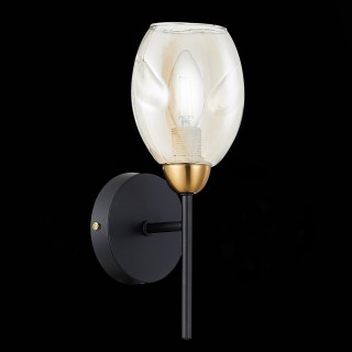 SLE155501-01 Бра Черный, Латунь/Янтарный E14 1*40W GLOA-foto4