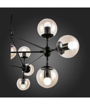 SLE154903-10 Люстра подвесная Черный/Янтарный E27 10*40W LACOTTA-foto9