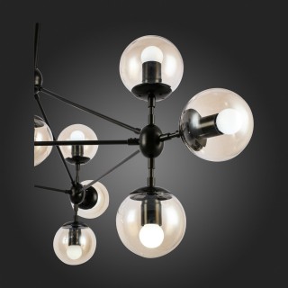 SLE154903-10 Люстра подвесная Черный/Янтарный E27 10*40W LACOTTA-foto9