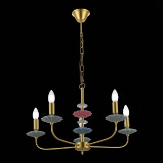 SLE1117-203-05 Люстра подвесная Золотистый E14 5*40W ATTIC-foto4