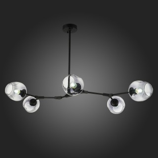 SLE154843-05 Светильник подвесной Черный/Дымчатый E27 5*40W RAMETTO-foto5