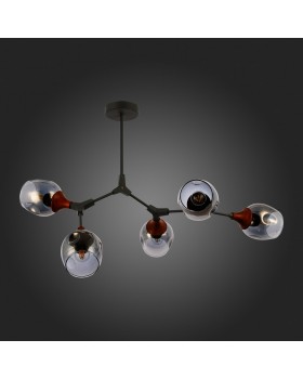 SLE113402-05 Люстра потолочная Серый, Темное дерево/Зеркальный E27 5*60W CIOTOLLA-foto8