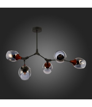 SLE113402-05 Люстра потолочная Серый, Темное дерево/Зеркальный E27 5*60W CIOTOLLA-foto8