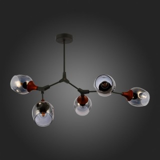 SLE113402-05 Люстра потолочная Серый, Темное дерево/Зеркальный E27 5*60W CIOTOLLA-foto8