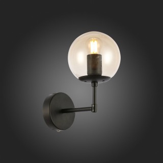 SLE154901-01 Светильник настенный Черный/Янтарный E27 1*40W LACOTTA-foto5