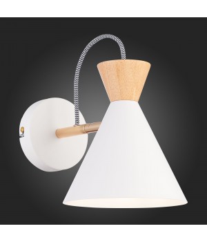 SLE125101-01 Бра Белый, Золотой/Белый, Светлое дерево E14 1*40W Modica-foto4