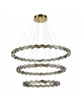 SL6009.203.03 Люстра подвесная ST-Luce Хром/Прозрачный,Янтарный LED 1*75W 3000K DIAMANTA-foto2