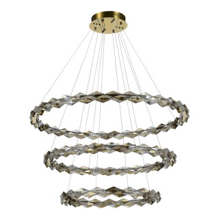 SL6009.203.03 Люстра подвесная ST-Luce Хром/Прозрачный,Янтарный LED 1*75W 3000K DIAMANTA-foto2