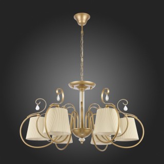 SL177.203.06 Люстра подвесная, потолочная Золотистый/Белый E14 6*40W AZZURRO-foto4