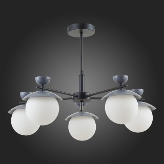 SLE220202-05 Светильник потолочный Черный, Серый/Белый G9 5*5W GENOVA-foto8