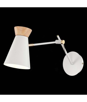 SLE1252-501-01 Бра Белый, Золотистый/Белый, Дерево E27 1*60W ALFEO-foto3