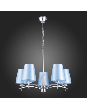 SLE105613-05 Люстра подвесная Хром/Светло-голубой E14 5*40W PERAMONE-foto8