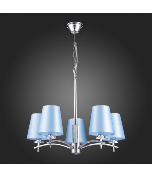 SLE105613-05 Люстра подвесная Хром/Светло-голубой E14 5*40W PERAMONE-foto8