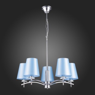 SLE105613-05 Люстра подвесная Хром/Светло-голубой E14 5*40W PERAMONE-foto8