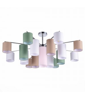 SLE300602-17 Люстра потолочная Хром/Белый, Бежевый, Зеленый E14 17*40W ESSENZA-foto2