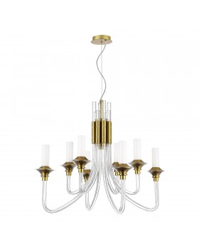 SL1241.203.08 Люстра подвесная ST-Luce Золотистый/Белый E14 8*40W VETRANO-foto2