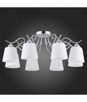 SLE103902-08 Люстра потолочная Хром/Белый E27 8*60W LIADA-foto4