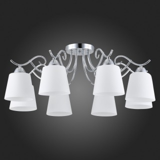 SLE103902-08 Люстра потолочная Хром/Белый E27 8*60W LIADA-foto4