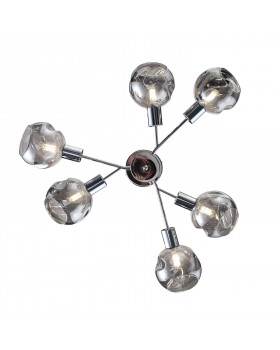 SLE155102-06 Люстра потолочная Хром/Дымчатый E14 6*60W GENTORE-foto16