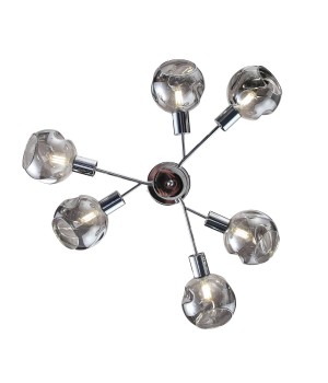 SLE155102-06 Люстра потолочная Хром/Дымчатый E14 6*60W GENTORE-foto16